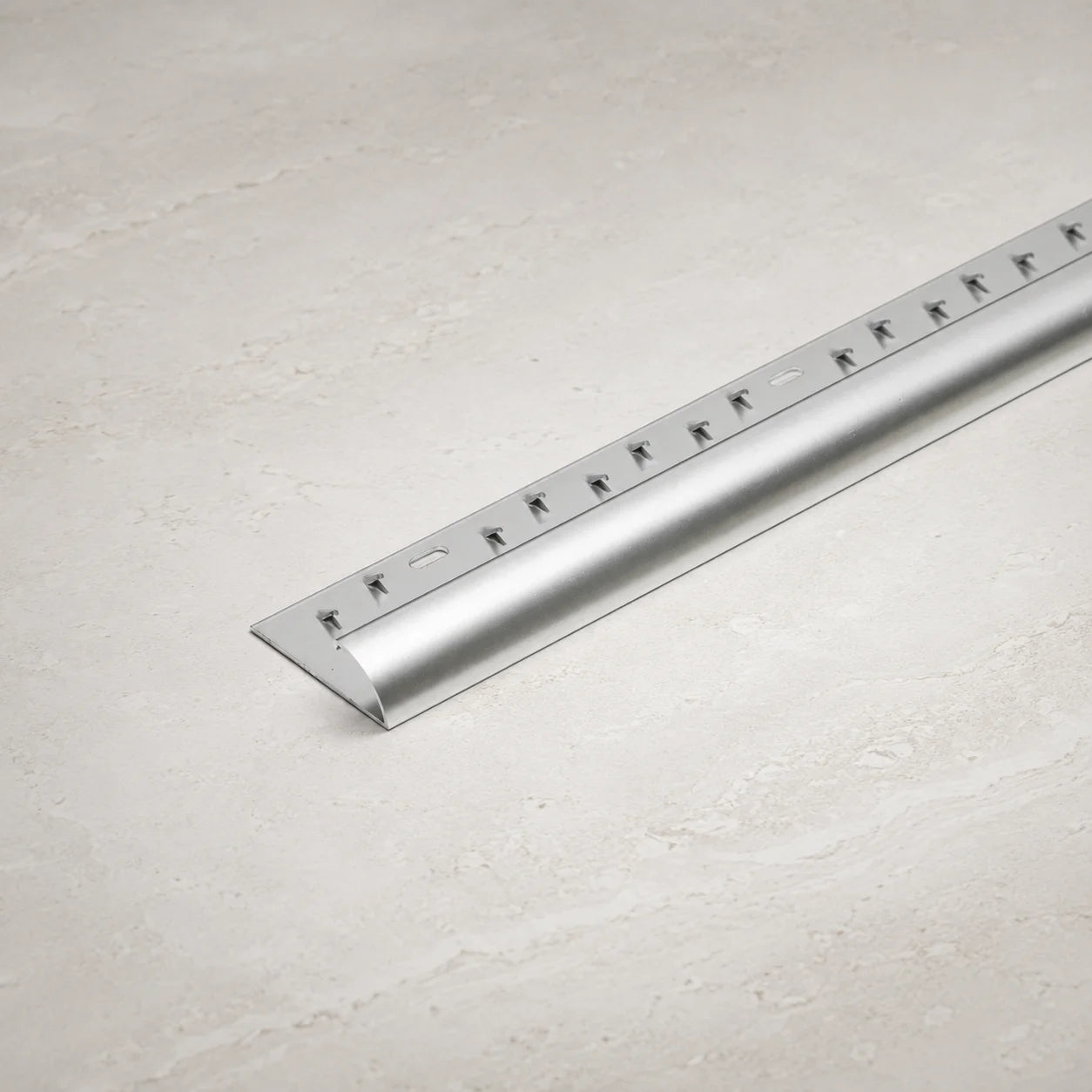 35.5mm Aluminium Single Edge Carpet Trim – 1m In Bright Silver Color
